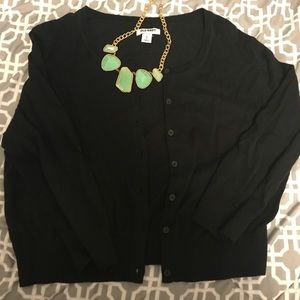 Black cardigan 3/4 length sleeves